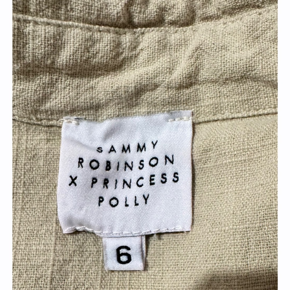 Sammy Robinson x Princess‎ Polly Linen Blend Shirt Size 6 - Picture 7 of 8